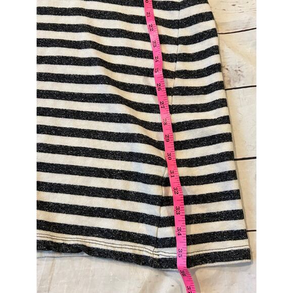 ASOS Striped Mini T Shirt Dress in Size 10 Preppy Nautical White Grey - Picture 2 of 7